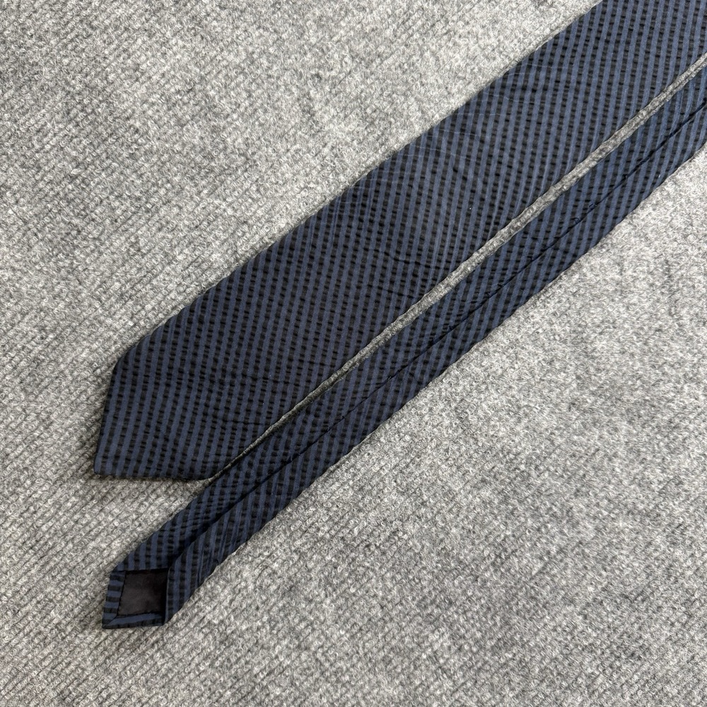 J.Crew Blue Black Diagonal Stripe Men's Neck Tie Classic Designer